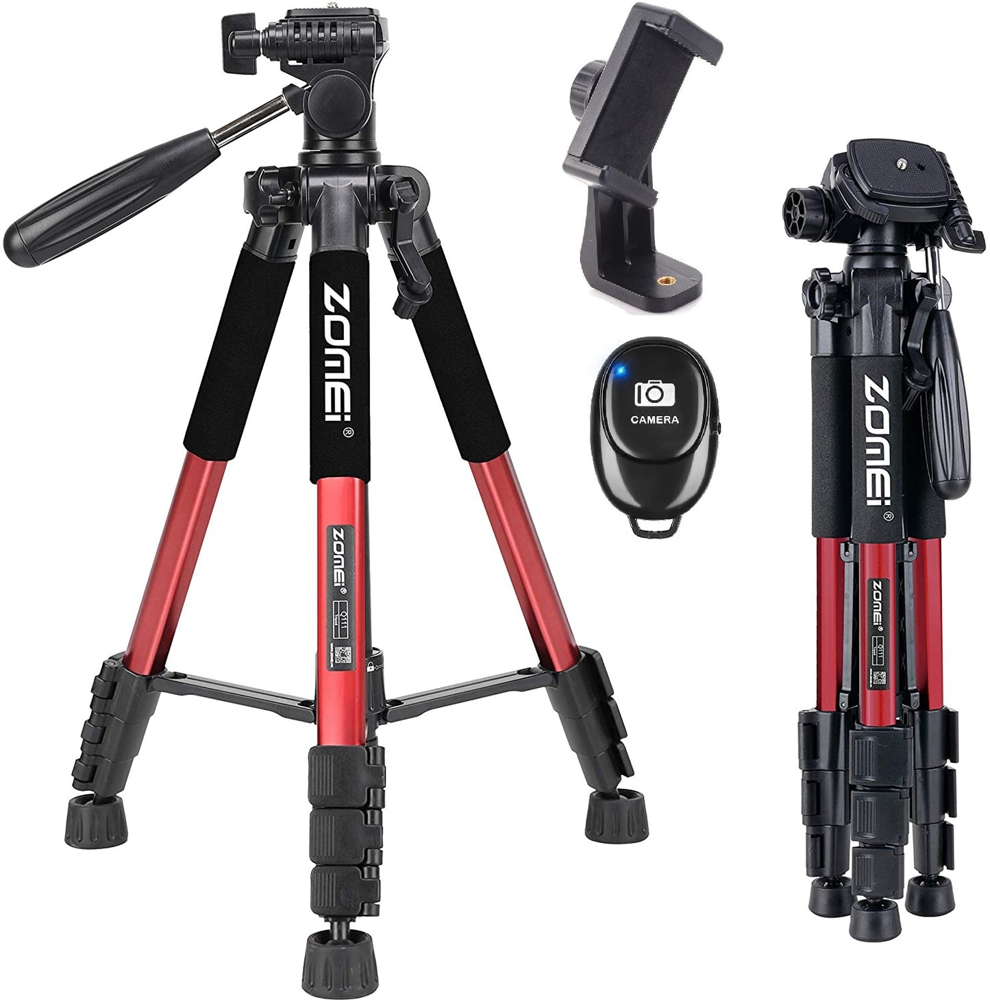 Zomei Q111 Alüminyum Kamera-Telefon Tripodu 5KG Taşıma Kapasiteli