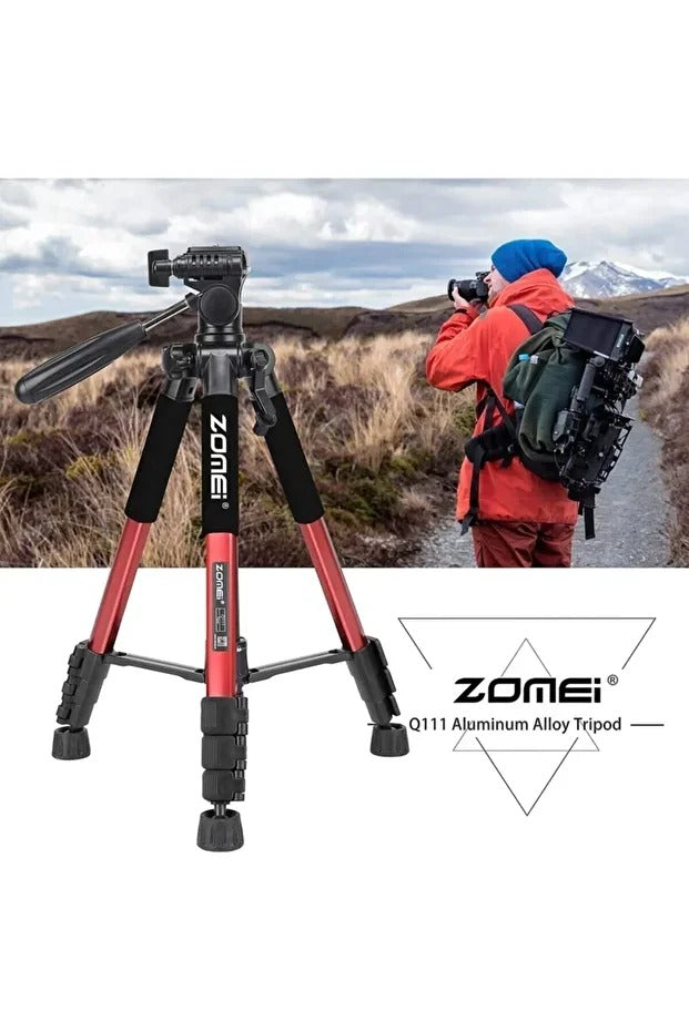 Zomei Q111 Alüminyum Kamera-Telefon Tripodu 5KG Taşıma Kapasiteli