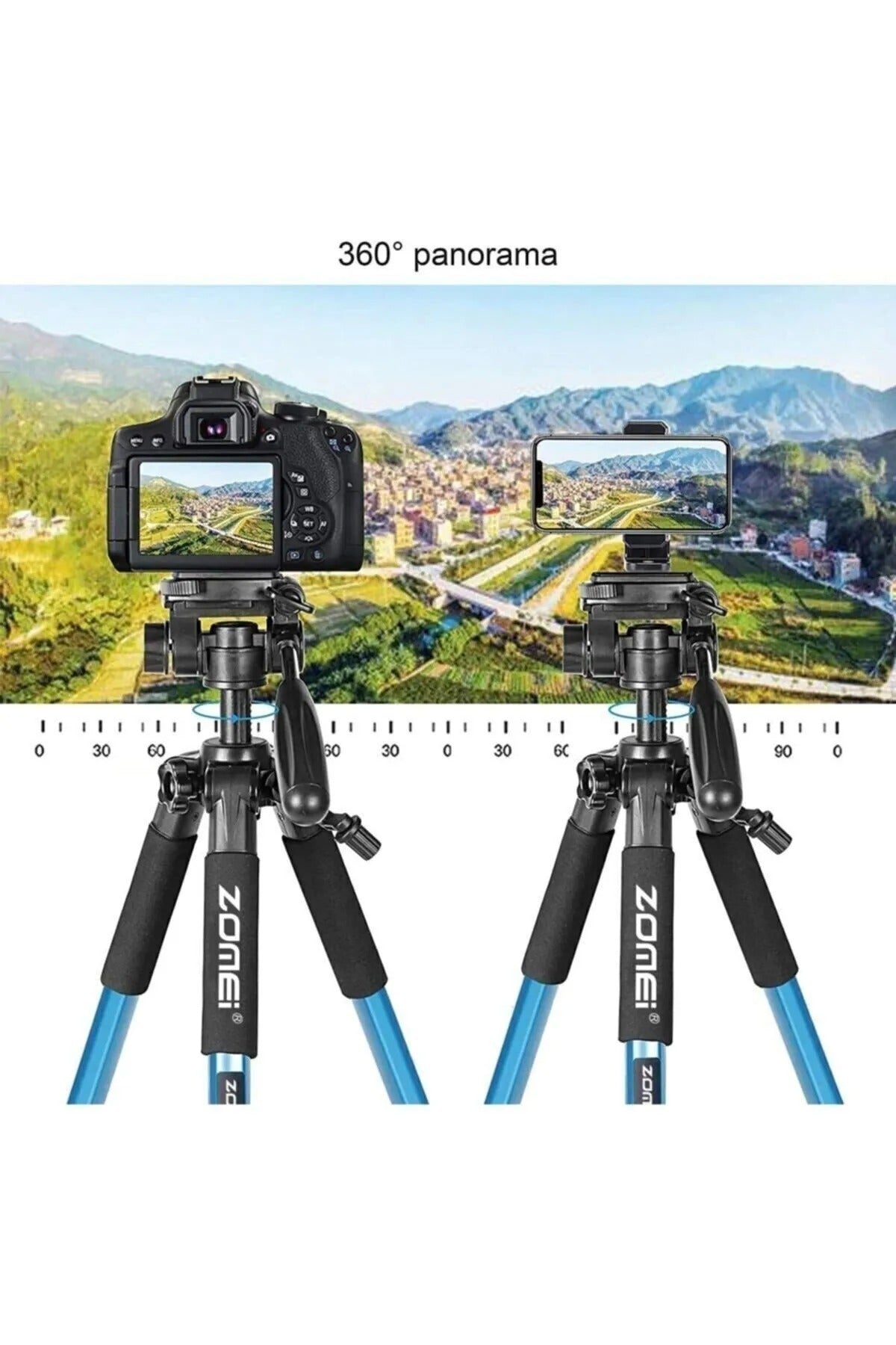 Zomei Q111 Alüminyum Kamera-Telefon Tripodu 5KG Taşıma Kapasiteli