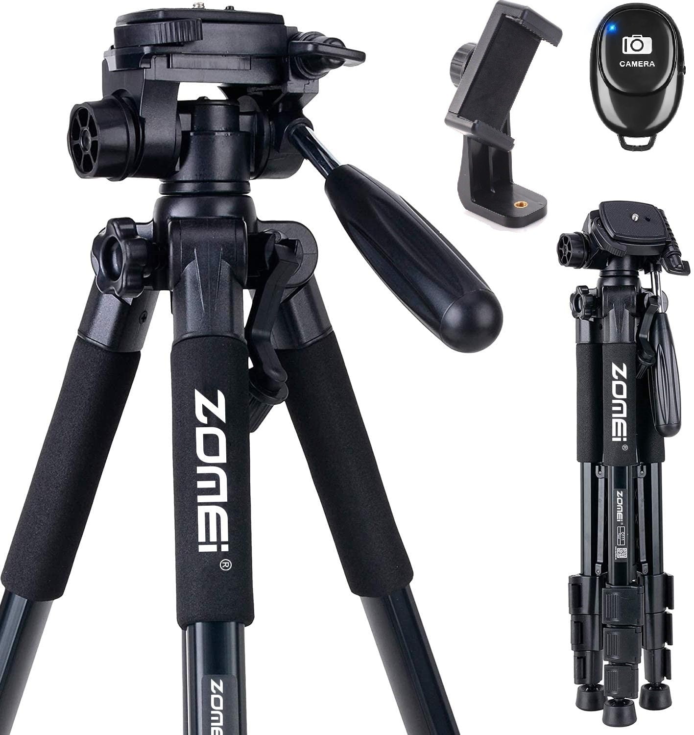Zomei Q111 Alüminyum Kamera-Telefon Tripodu 5KG Taşıma Kapasiteli