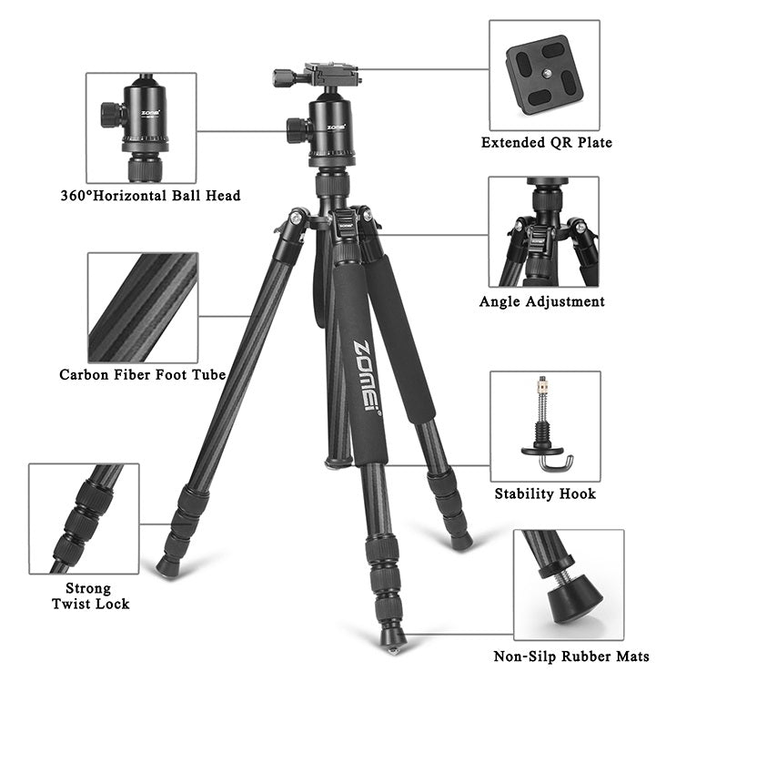 Zomei Z-818C Karbon Fiber Tripod