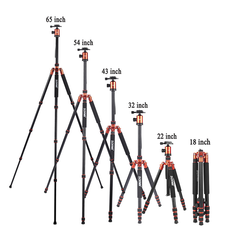 Z818 Magnezyum-Alüminyum Alaşımlı Tripod/Monopod- Telefon Tutucu-Çanta ve Bluetooth Kumanda İle