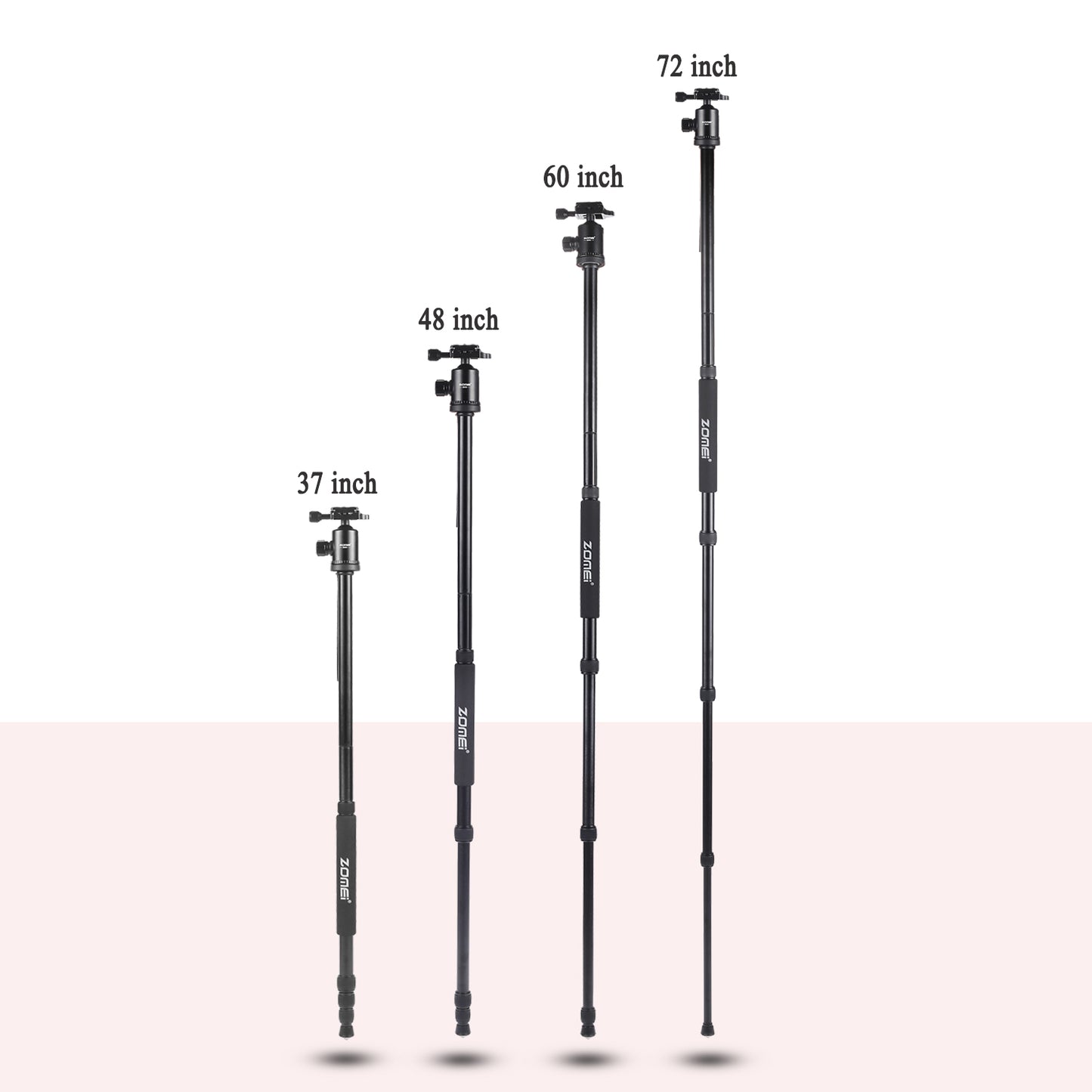 Z818 Magnezyum-Alüminyum Alaşımlı Tripod/Monopod- Telefon Tutucu-Çanta ve Bluetooth Kumanda İle