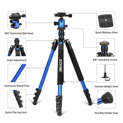 Zomei Q555 Alüminyum Alaşımlı Tripod