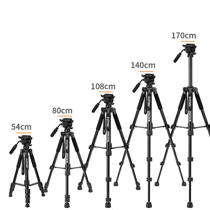 Q310 Alüminyum Alaşımlı Profesyonel Tripod&monpod-10 kg Taşıma Kapasitesi-Kumanda ve Telefon Tutucu