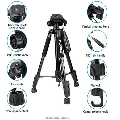 Zomei Q222 2'si Bir Arada Alüminyum Tripod-Monopod