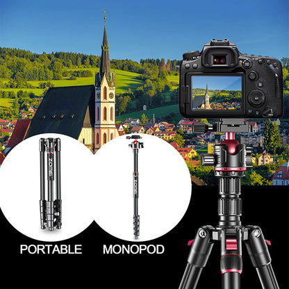 Zomei Q200 2'si Bir Arada Alüminyum Tripod-Monopod