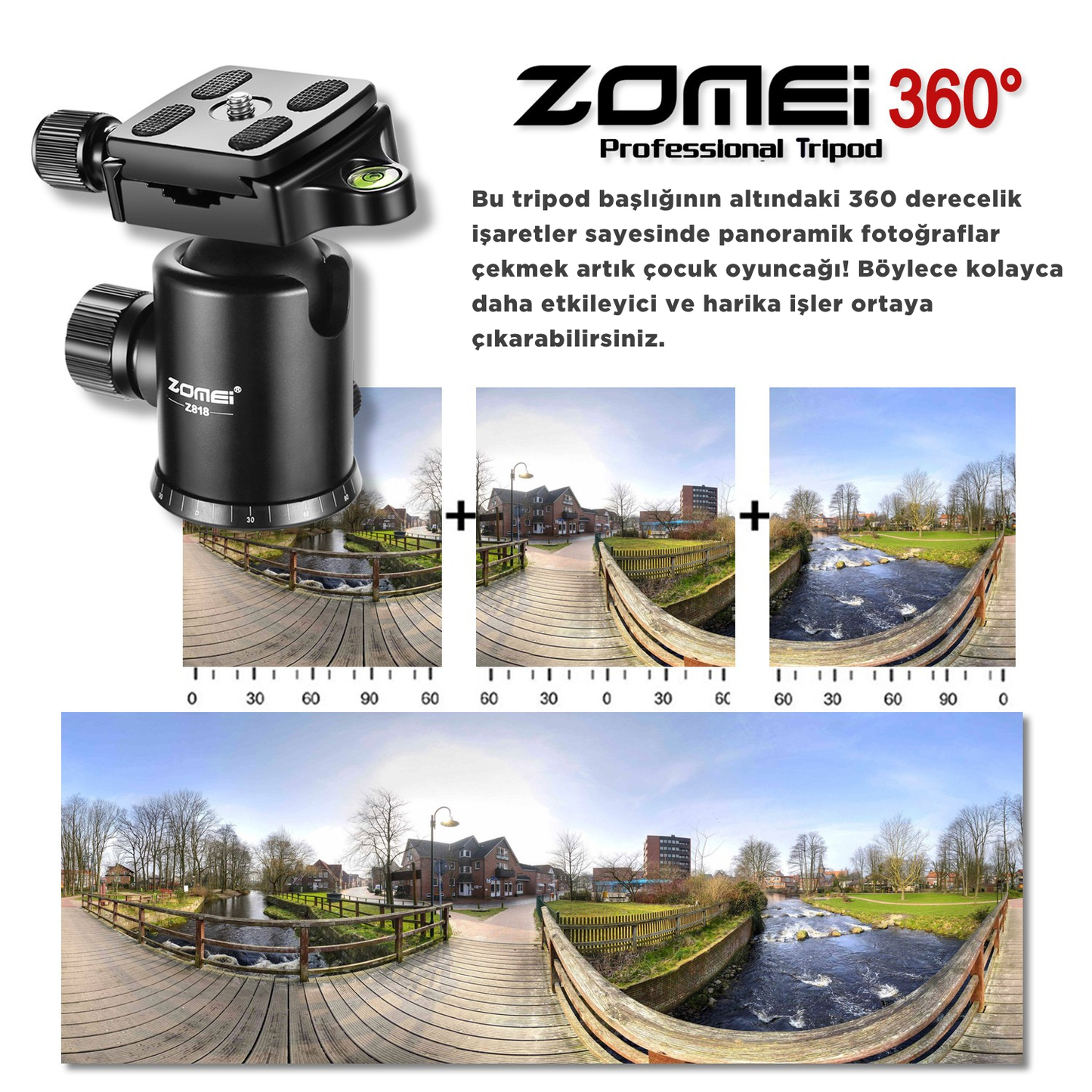 Z818 Magnezyum-Alüminyum Alaşımlı Tripod/Monopod- Telefon Tutucu-Çanta ve Bluetooth Kumanda İle