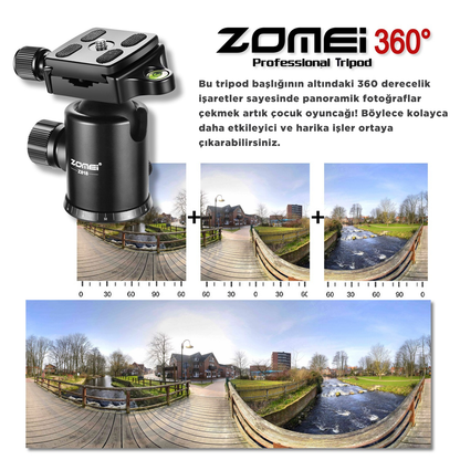 Z818 Magnezyum-Alüminyum Alaşımlı Tripod/Monopod- Telefon Tutucu-Çanta ve Bluetooth Kumanda İle