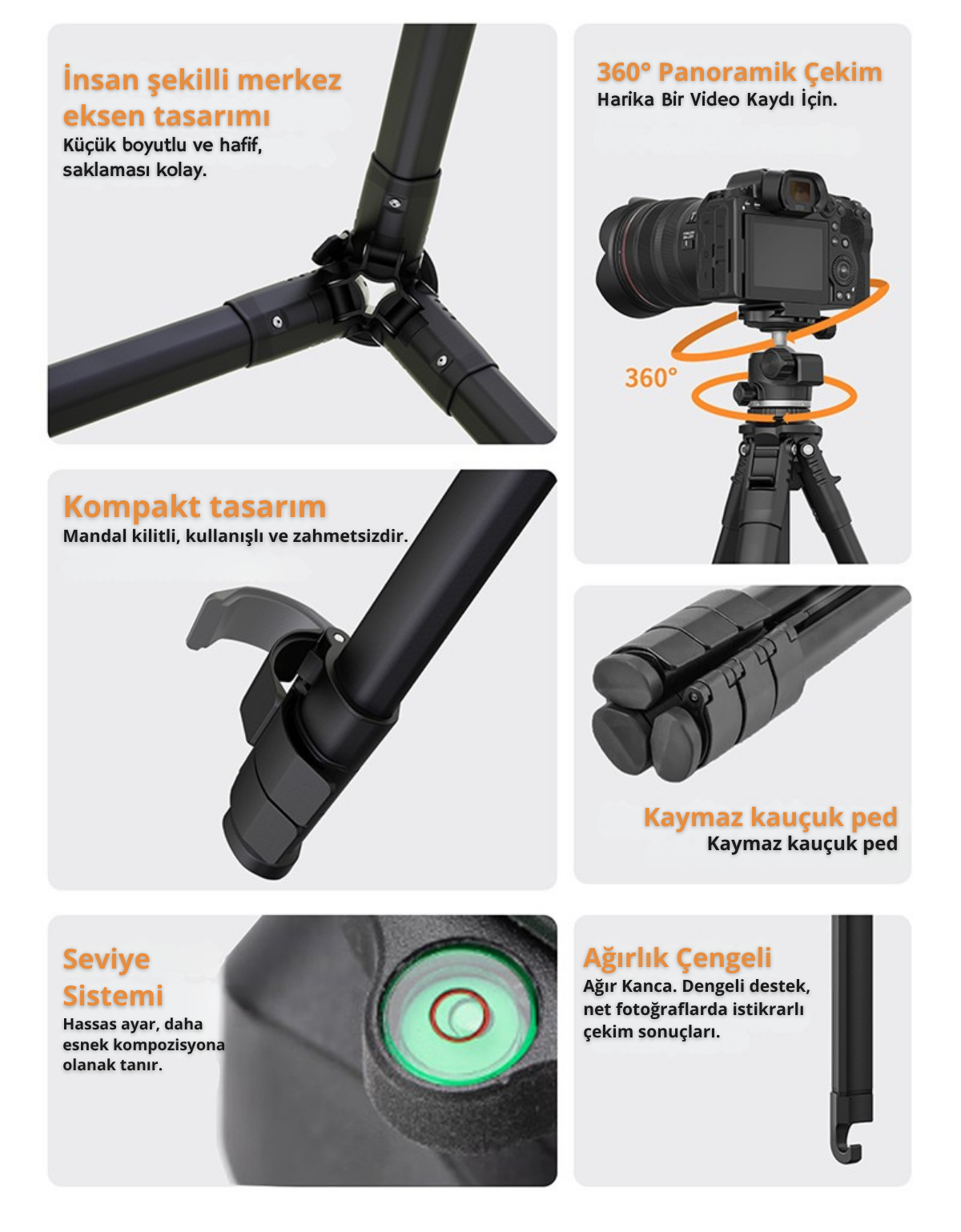 G600 Alüminyum Alaşım Taşınabilir Tripod