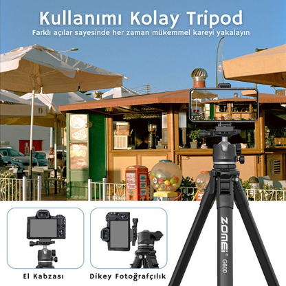 G600 Alüminyum Alaşım Taşınabilir Tripod