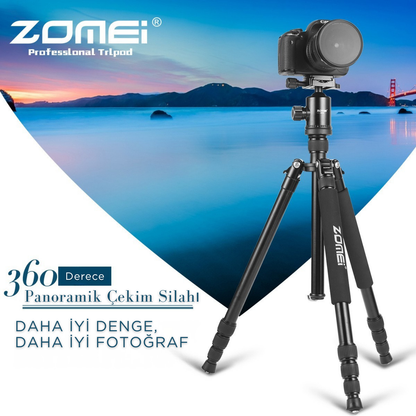 Z818 Magnezyum-Alüminyum Alaşımlı Tripod/Monopod- Telefon Tutucu-Çanta ve Bluetooth Kumanda İle