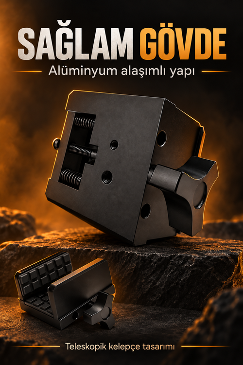 Tripodlar ile Uyumlu Av/Tüfek Bağlantı Aparatı