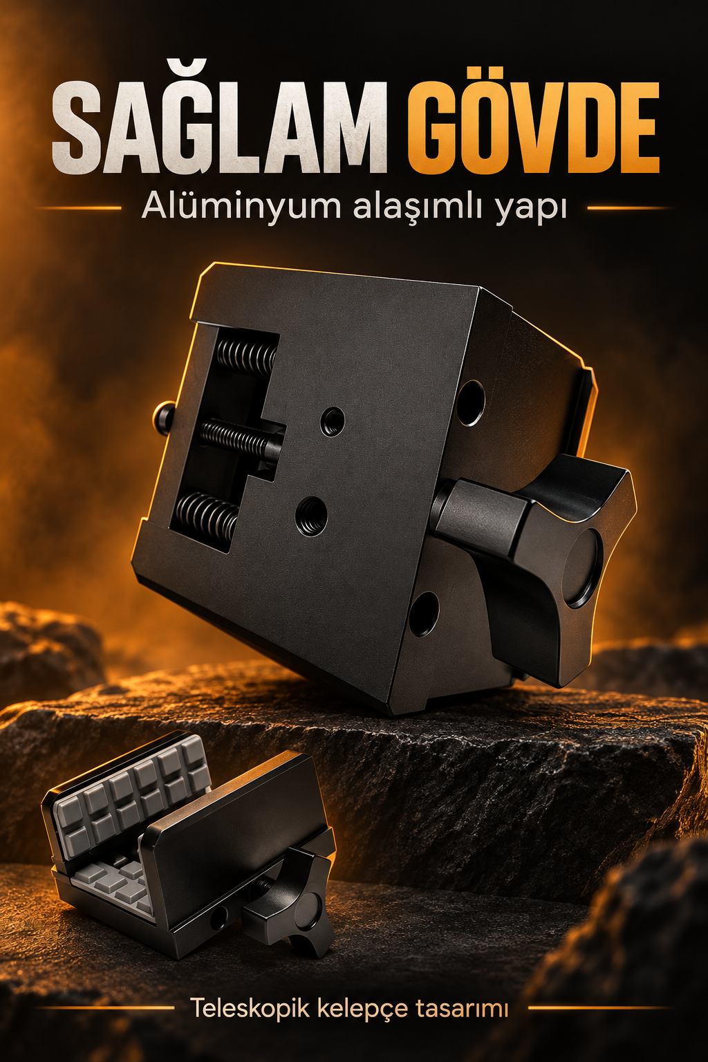 Tripodlar ile Uyumlu Av/Tüfek Bağlantı Aparatı