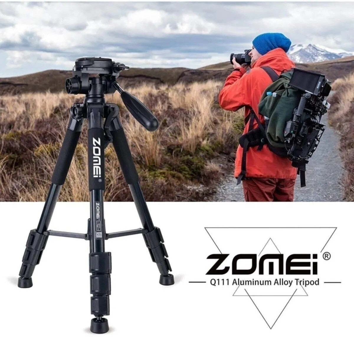 Zomei Q111 Alüminyum Kamera-Telefon Tripodu 5KG Taşıma Kapasiteli