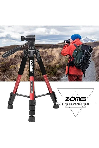 Zomei Q111 Alüminyum Kamera-Telefon Tripodu 5KG Taşıma Kapasiteli
