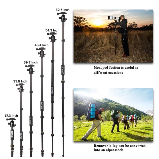 Zomei Q666C Karbon Fiber Tripod